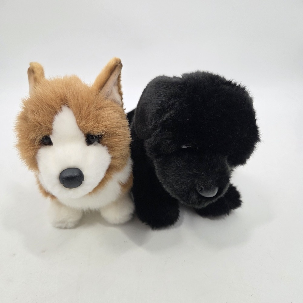 NEW Douglas Cuddle LOT 2 Louie Corgi Whittaker Black Lab Plush Toy Dog 11"